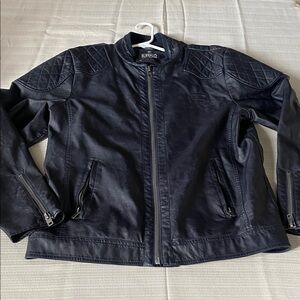 Buffalo David Bitton Quilted Dark Navy Blue Bomber Jacket